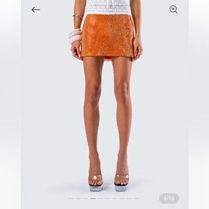 Orange sequin skirt